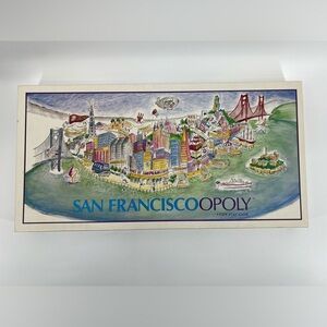 San Franciscoopoly Board Game 1989 Unused Open Box Complete